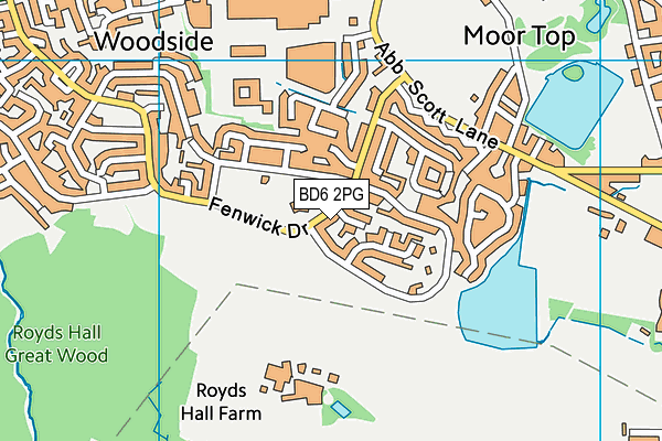 Woodside Academy map (BD6 2PG) - OS VectorMap District (Ordnance Survey)