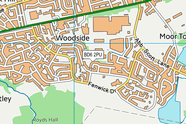 BD6 2PU map - OS VectorMap District (Ordnance Survey)