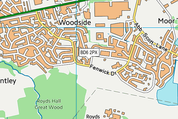 BD6 2PX map - OS VectorMap District (Ordnance Survey)