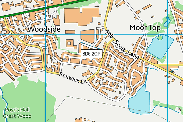 BD6 2QP map - OS VectorMap District (Ordnance Survey)