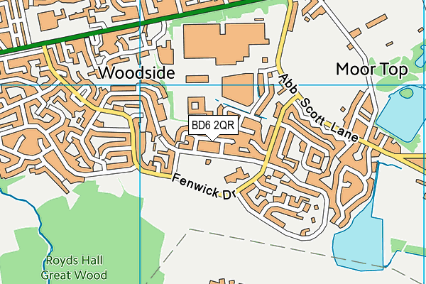 BD6 2QR map - OS VectorMap District (Ordnance Survey)