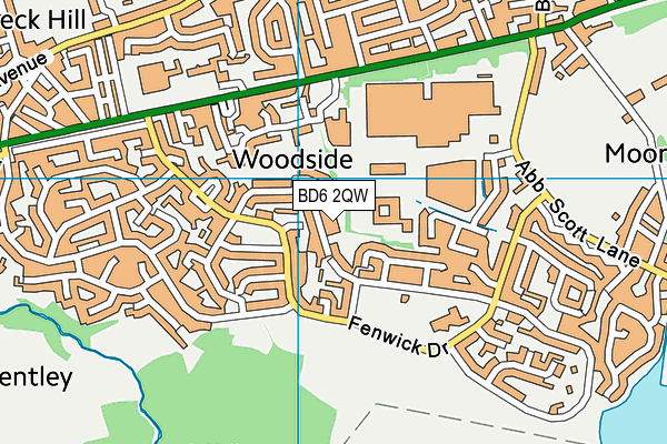 BD6 2QW map - OS VectorMap District (Ordnance Survey)