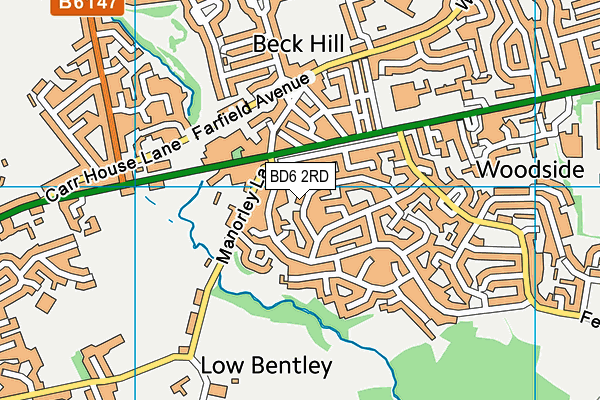 BD6 2RD map - OS VectorMap District (Ordnance Survey)