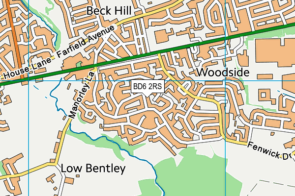 BD6 2RS map - OS VectorMap District (Ordnance Survey)