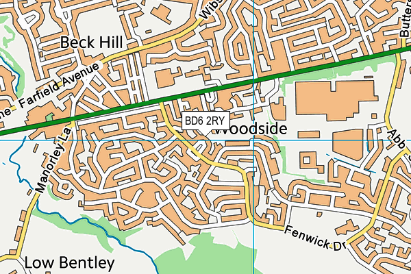 BD6 2RY map - OS VectorMap District (Ordnance Survey)