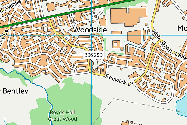 BD6 2SD map - OS VectorMap District (Ordnance Survey)