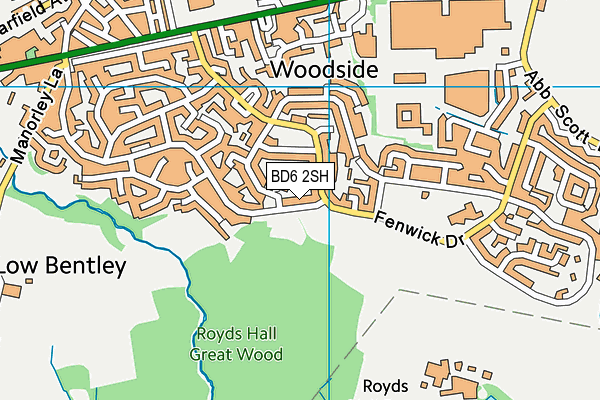 BD6 2SH map - OS VectorMap District (Ordnance Survey)