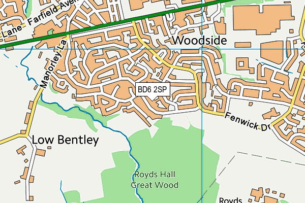 BD6 2SP map - OS VectorMap District (Ordnance Survey)