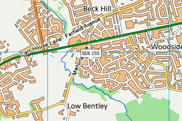 BD6 2SS map - OS VectorMap District (Ordnance Survey)