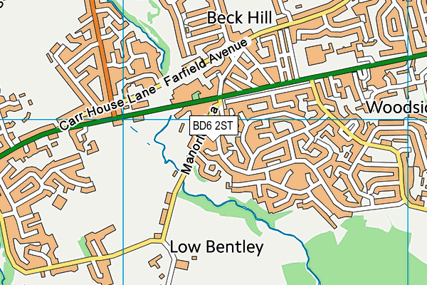 BD6 2ST map - OS VectorMap District (Ordnance Survey)