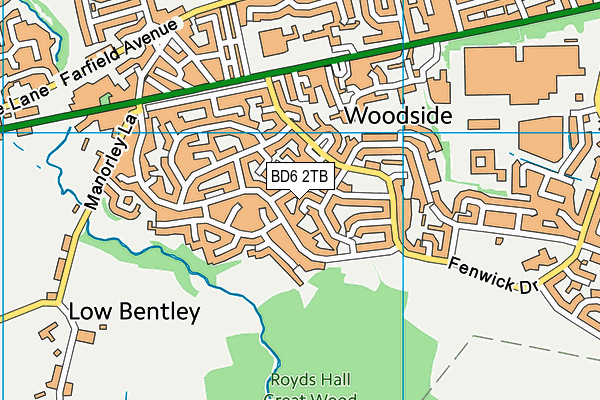 BD6 2TB map - OS VectorMap District (Ordnance Survey)