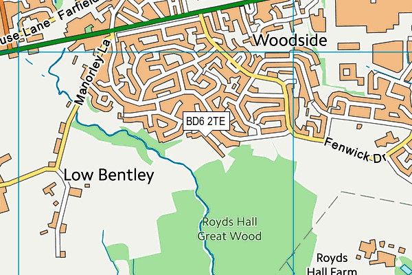 BD6 2TE map - OS VectorMap District (Ordnance Survey)