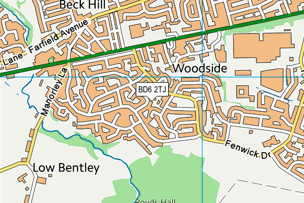 BD6 2TJ map - OS VectorMap District (Ordnance Survey)