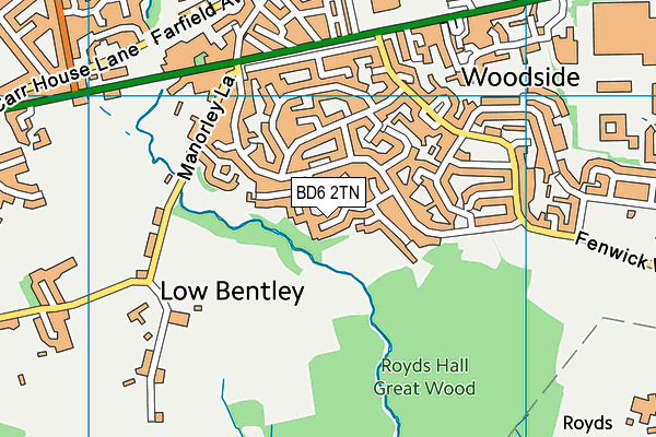 BD6 2TN map - OS VectorMap District (Ordnance Survey)