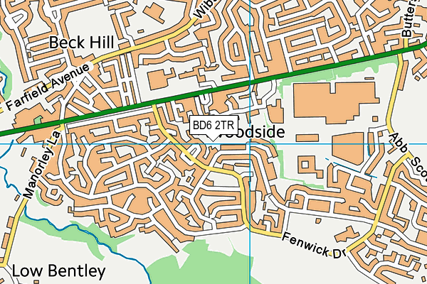 BD6 2TR map - OS VectorMap District (Ordnance Survey)