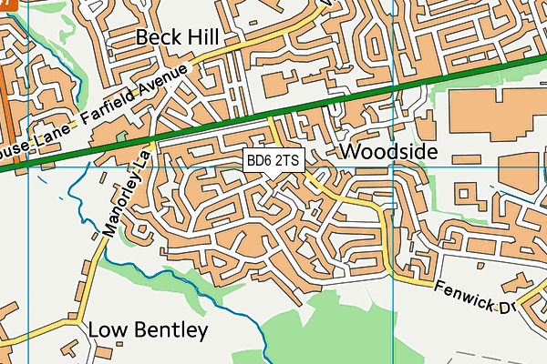 BD6 2TS map - OS VectorMap District (Ordnance Survey)