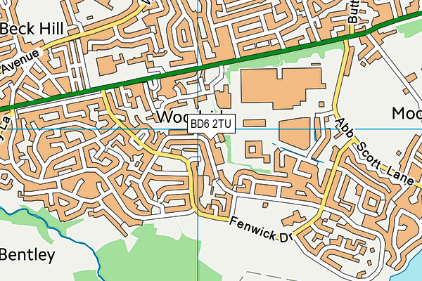 BD6 2TU map - OS VectorMap District (Ordnance Survey)