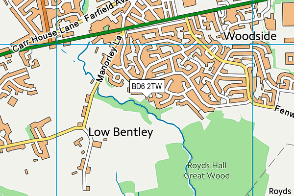 BD6 2TW map - OS VectorMap District (Ordnance Survey)