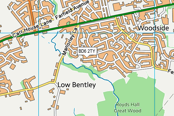 BD6 2TY map - OS VectorMap District (Ordnance Survey)