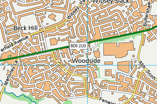 BD6 2UD map - OS VectorMap District (Ordnance Survey)