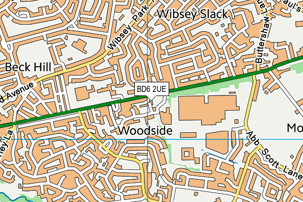 BD6 2UE map - OS VectorMap District (Ordnance Survey)