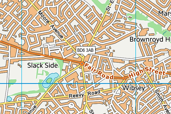 BD6 3AB map - OS VectorMap District (Ordnance Survey)