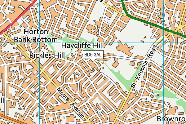 BD6 3AL map - OS VectorMap District (Ordnance Survey)