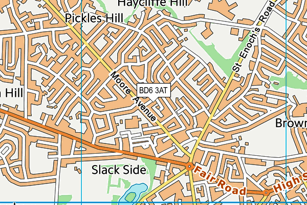 BD6 3AT map - OS VectorMap District (Ordnance Survey)