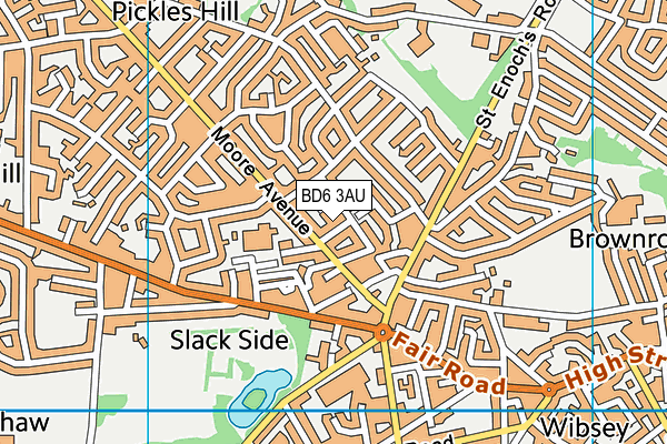 BD6 3AU map - OS VectorMap District (Ordnance Survey)