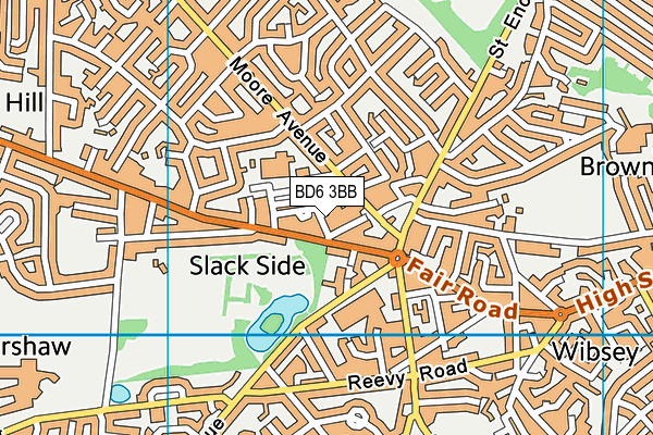 BD6 3BB map - OS VectorMap District (Ordnance Survey)