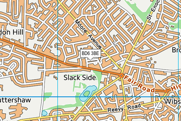 BD6 3BE map - OS VectorMap District (Ordnance Survey)