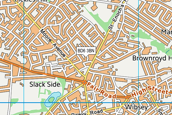 BD6 3BN map - OS VectorMap District (Ordnance Survey)