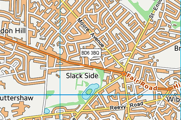 BD6 3BQ map - OS VectorMap District (Ordnance Survey)