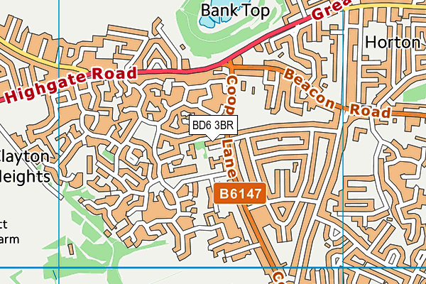 BD6 3BR map - OS VectorMap District (Ordnance Survey)