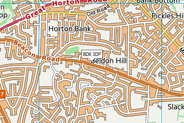 BD6 3DP map - OS VectorMap District (Ordnance Survey)