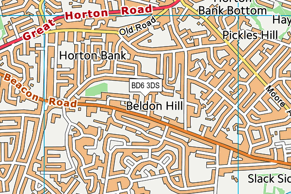 BD6 3DS map - OS VectorMap District (Ordnance Survey)