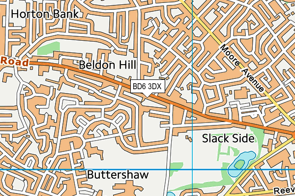 BD6 3DX map - OS VectorMap District (Ordnance Survey)