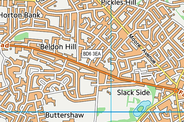 BD6 3EA map - OS VectorMap District (Ordnance Survey)