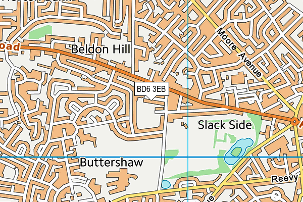 BD6 3EB map - OS VectorMap District (Ordnance Survey)