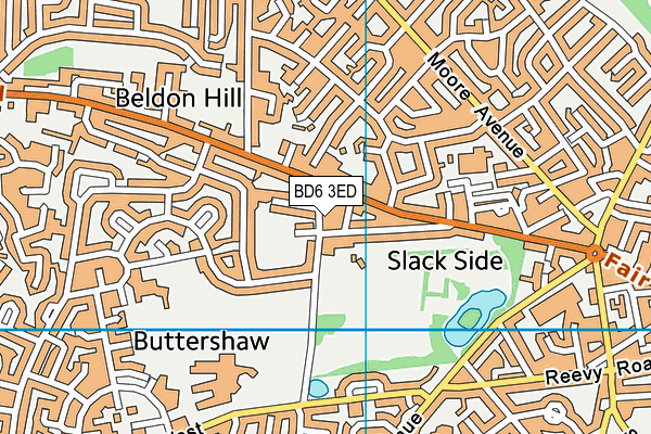 BD6 3ED map - OS VectorMap District (Ordnance Survey)