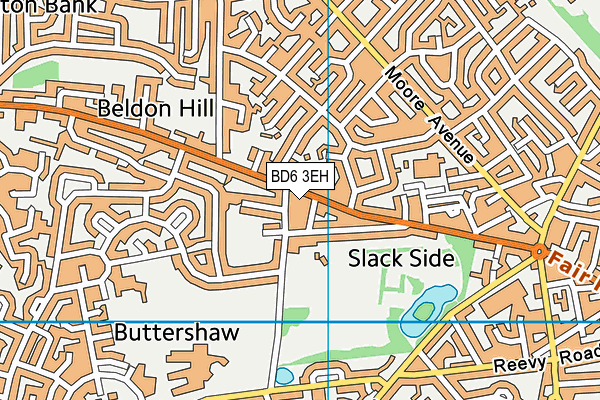 BD6 3EH map - OS VectorMap District (Ordnance Survey)