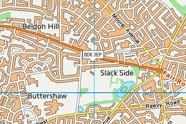 BD6 3EP map - OS VectorMap District (Ordnance Survey)