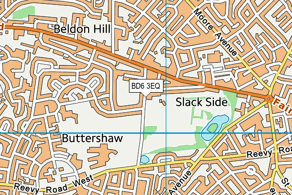 BD6 3EQ map - OS VectorMap District (Ordnance Survey)