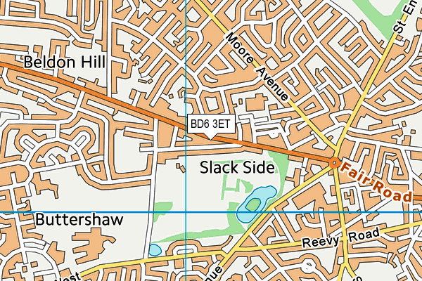 BD6 3ET map - OS VectorMap District (Ordnance Survey)