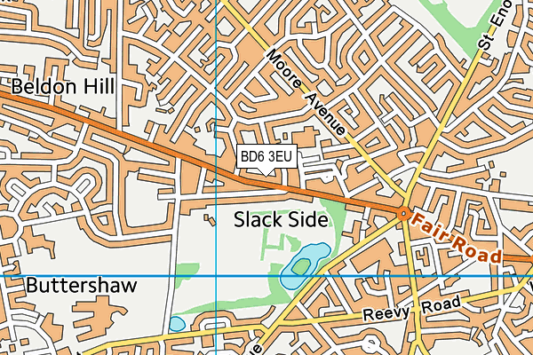 BD6 3EU map - OS VectorMap District (Ordnance Survey)