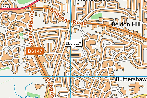 BD6 3EW map - OS VectorMap District (Ordnance Survey)