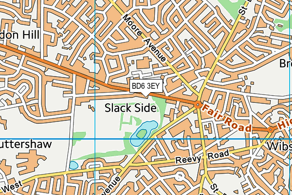 BD6 3EY map - OS VectorMap District (Ordnance Survey)