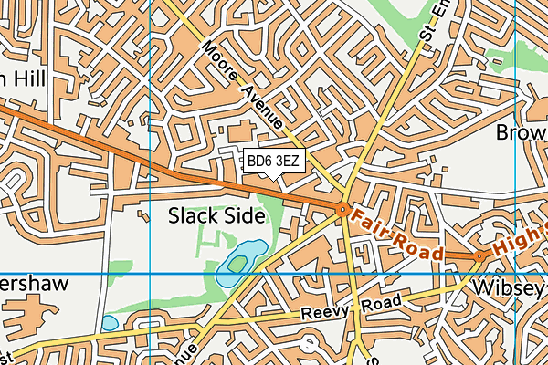 BD6 3EZ map - OS VectorMap District (Ordnance Survey)