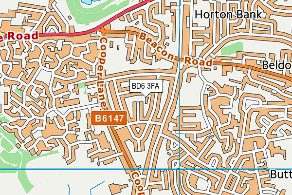 BD6 3FA map - OS VectorMap District (Ordnance Survey)