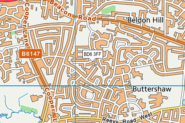 BD6 3FF map - OS VectorMap District (Ordnance Survey)